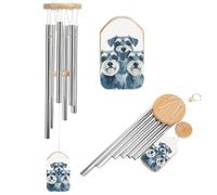 Lot de 3 carillons éoliens commémoratifs pour l'extérieur - Ton profond - 6 tubes en aluminium - Carillon éolien de condoléances pour la perte d'une mère ou d'un père - Cadeau funéraire de souvenir de