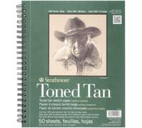 STRATHMORE Série 400 recyclé - Bloc croquis spiralé 50 feuilles 22.8 x 30.5 cm - 118g/m² - Ton brun clair