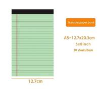 Lot de 3 carnets notes simples lignés et déchirables, portables avec papier déchirable pour Prise de Notes(Green)