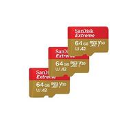 Carte Mémoire microSDXC - SanDisk - Extreme - 64 Go - Vitesse 170 Mo/s - Classe 10 U3 V30