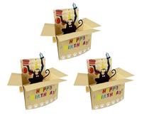Lot de 3 cartes d'anniversaire 3D fantaisie, faites à la main, pliables, cadeaux d'anniversaire humoristiques pour homme, femme, collègue de travail avec enveloppe (style B 3 pièces)