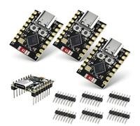 Lot de 3 Cartes de Développement ESP32-C3 Super Mini avec WiFi/Bluetooth 5.0, Processeur RISC-V 32 Bits à 160 MHz, 400 KO SRAM, Idéales pour Projets IoT, pour Arduin0, Wearables & Domotique