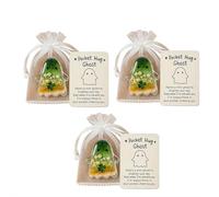 Lot de 3 cartes de poche fantômes, fantômes confortables de poche, fantôme câlin avec carte d'encouragement, mini breloque mignonne, jeton de soutien émotionnel, mini souvenir décoratif pour amis