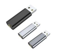 Lot de 3 cartes son externes pour ordinateur portable Plug and Play, adaptateur audio jack, interface audio USB portable, carte son pilote, adaptateur casque USB, adaptateur audio externe pour casque