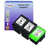 Lot de 3 Cartouches compatibles type T3AZUR pour imprimante HP OfficeJet 6313, 6315, 6318 (2x336+342) 18ml Noire et Couleur G