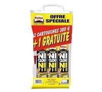 Lot de 3 cartouches de 380g de colle à mastic Pattex + 1 gratuite