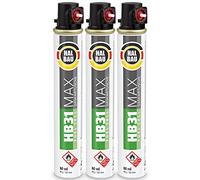 Lot de 3 cartouches de gaz 165 mm, 80 ml, Fuel Cell, gaz de rechange pour cloueuse, anneau rouge, gaz HB31 pour toutes les saisons