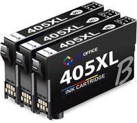 Lot de 3 Cartouches d'encre 405XL Noir Compatible pour Epson Workforce Pro WF-4820 WF-3820 WF-7310 WF-7830 WF-7840 WF-4830 WF4820 WF3820 WF7310 WF7830 WF7840 WF4830