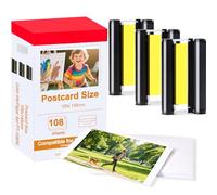 Lot de 3 cartouches d'encre et papier pour imprimante Canon Selphy 3115B001(AA) et 108 papiers photo (100 x 148 mm) pour Selphy CP1500 CP810 CP820 CP910 CP1000 CP1200 CP1300