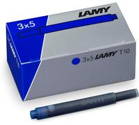 Lot de 3 cartouches d'encre T10 avec grand stock d'encre, compatibles avec tous les modèles de stylo plume - Contenu : 1,25 ml par cartouche - 5 pièces par paquet - Couleur de l'encre : bleu.[G731]