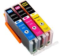 Lot de 3 cartouches d'encre XXL compatibles avec Canon CLI-581 Cyan/Magenta/Jaune