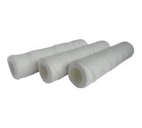 Lot de 3 cartouches filtrante anti-sédiments bobinée 20 microns - Taille standard 10"", pour filtrer les impuretés de l'eau du réfr