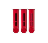 Lot de 3 cartouches filtrantes pour bouteille filtrante PearlCo SOLID & SOFT - Filtre de rechange pour gourde - Rouge - 90 jours