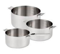Lot de 3 casseroles - BEKA - 16/18 et 20cm - Evolution - Avec manche amovible (fourni)