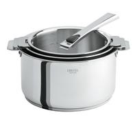 Lot de 3 casseroles Cristel Casteline + 1 poignée amovible inox Casteline