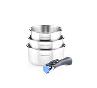 Lot De 3 Casseroles Inox Manche Amovible Arthur Martin Am3456
