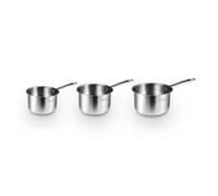 Lot de 3 casseroles - KITCHENCOOK - Référence BEA KITCHENCOOK - Acier inoxydable - Induction - 14/16/18 cm