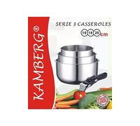Lot de 3 casseroles, tous feux dont induction,