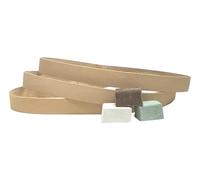 Lot de 3 ceintures en cuir de 2,5 x 76,2 cm avec composés verts, blancs et marron