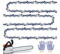 Lot de 3 Chaine de Tronconneuse 3/8"LP 52 Maillons Calibre pour différentes tronçonneuses, compatible avec Stihl, Dolmar, Husqvarna, Einhell, Bosch, Makita, Makita DUC353Z