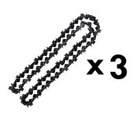 Lot de 3 chaînes 72 maillons pour tronçonneuse