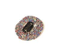 Lot de 3 chaînes de cheveux en strass scintillants pour tresses - 52 cm - Chaîne punk cristal avec barrettes à cheveux Bling Gland - Accessoires de cheveux pour femmes - Noël et Halloween