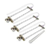 Lot de 3 chaînes de pneu antidérapantes pour boue, glace, neige, ceinture de sécurité d'hiver pour voiture, camion, SUV, matériau en acier au manganèse avec verrou de serrage en (Petit 9,17 X 1,5