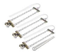 Lot de 3 chaînes de pneu antidérapantes pour boue, glace, neige, ceinture de sécurité d'hiver pour voiture, camion, SUV, matériau en acier au manganèse avec verrou de serrage en (Moyen 9,17 X 1,57