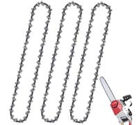 Lot de 3 chaînes de rechange de 8 pouces, mini chaîne de rechange pour tronçonneuse, mini lames de tronçonneuse, chaîne de rechange pour tronçonneuse de 8 pouces, 45 maillons d'entraînement