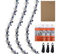 Lot de 3 chaînes de scie pour épée de 12 pouces (30 cm), chaînes à maillons 1/4 pouce 1,1 mm 64 compatibles avec Stihl 36700000064