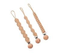 Lot de 3 chaînes de tétine pour bébé - Support pour nouveau-né - Sangle de dentition - Jouet pour bébé