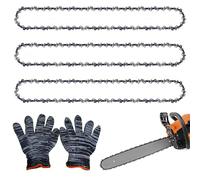 Lot de 3 chaînes de tronçonneuse 3/8" LP 1,1 mm 52TG pour lame de 35 cm - Chaîne de rechange professionnelle pour diverses tronçonneuses - Compatible avec Dolmar, Oregon, Husqvarna, Stihl, Einhell