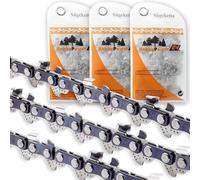 Lot de 3 chaînes de tronçonneuse 30 cm 1/4" 1,1 64 TG compatibles avec Stihl Picco Micro3, 3670 000 0064, MSA, HAT