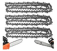 Lot de 3 chaînes de tronçonneuse 30 cm 3/8"" 1,1 mm 45 TG,compatible avec Ryobi OCS1830, Bosch, Greenworks AKE30Li AKE30S, etc