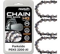 Lot de 3 chaînes de tronçonneuse 40 cm 1,3 mm 3/8" 57 TG pour Parkside PEKS 2200 A1