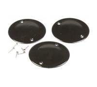Lot de 3 chapeaux de bruleur emailles + vis pour table de cuisson