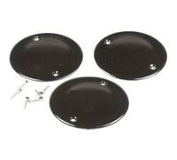 Lot de 3 chapeaux de bruleur emailles + vis pour table de cuisson