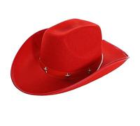 Lot de 3 chapeaux de cowboy avec étoile rouge cloutée