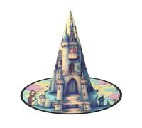Lot de 3 chapeaux de sorcière château de conte de fées pour Halloween, chapeau de fête, convient pour les jeux de scène