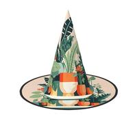 Lot de 3 chapeaux de sorcière pour Halloween, petite plante verte, convient pour les accessoires de jeu de scène