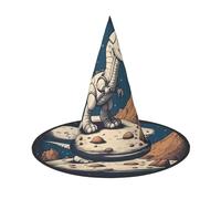 Lot de 3 chapeaux d'Halloween de sorcière - Astronaute drôle - Dinosaure - Roche - Costume de sorcière - Cosplay - Fournitures de déguisement
