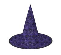 Lot de 3 chapeaux d'Halloween - Witch Ghost Swarm Print Costume Party Femme Homme Corne Pointue, Lumière pour Pâques festive
