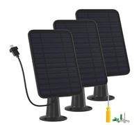 Lot de 3 chargeurs de panneau solaire 5 W compatibles avec caméra Blink Outdoor/Outdoor (3e génération)/XT XT2, panneau solaire pour caméra Blink, câble de charge de 4 m et prise en caoutchouc, IP65