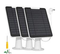 Lot de 3 chargeurs de panneau solaire Arlo Essential/XL, 5 W étanche IP65, câble micro USB 3 m, support mural (pas pour