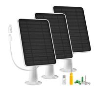 Lot de 3 chargeurs de panneau solaire compatibles avec Arlo Essential 2K Outdoor (2e génération)/appareil photo Essential XL (2e génération)/projecteur essentiel, panneau solaire 5 W avec câble micro