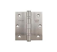 Lot de 3 charnières - Design classique pour armoires, portes, coffres, boîtes, dimensions de 3,5 x 3,5 x 2,5 mm, bord carré - sans finition et avec 2 roulements en acier inoxydable de qualité 316