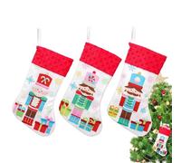 Lot de 3 chaussettes de Noël Casse-noisette - Décoration de vacances - Sacs pour bonbons, collations, desserts, fêtes, salles de classe, maison, école, cheminée, sims
