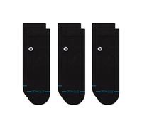 Lot de 3 chaussettes noires Icon Stance pour homme, mi-mollet