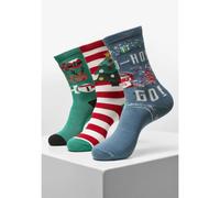 Urban Classics Ho Ho Ho Chaussettes de Noël 3-Pack Multicolor EUR 36