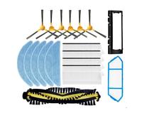 Lot de 3 chiffons de rechange compatibles avec les aspirateurs robotiques Create Netbot S15, brosse principale, brosse latérale, filtre Hepa, serpillère